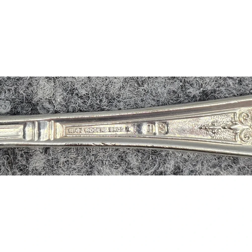 Set of 6 1847 Rogers Bros Ambassador Spoons Vintage Silverplate Floral Silverwar